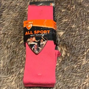 Brand New Hot Pink Adult Team socks